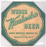 beer coaster from West Bend Brewing (West Bend Lithia Beer) Co. ( WI-WEBW-1 )