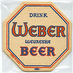 beer coaster from West Bend Brewing (West Bend Lithia Beer) Co. ( WI-WEBW-2 )