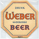 beer coaster from West Bend Brewing (West Bend Lithia Beer) Co. ( WI-WEBW-5 )