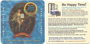 beer coaster from West Bend Lithia Co. ( WI-WESB-1 )